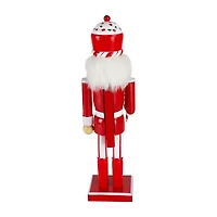 Northlight 14in Red And White Wooden Candy Cane King Christmas Nutcracker