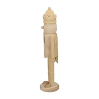 Northlight 14.75in Unfinished Paintable Wooden  With A Crown Christmas Nutcracker