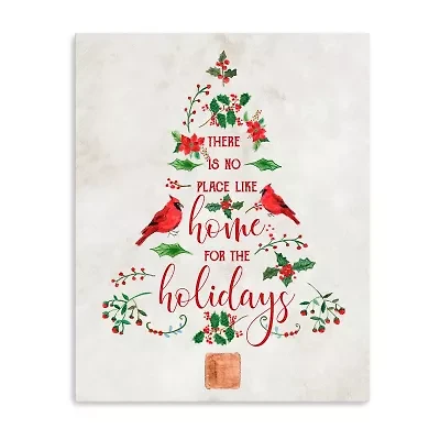 Lumaprints Home For The Holidays Tree Canvas Art