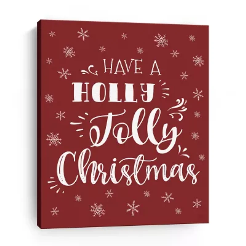 Lumaprints Holly Jolly Christmas Canvas Art