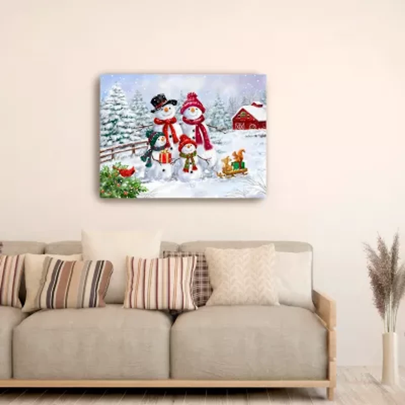 Lumaprints Snowman Family Canvas Art