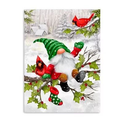 Lumaprints Gnome On Branch Canvas Art