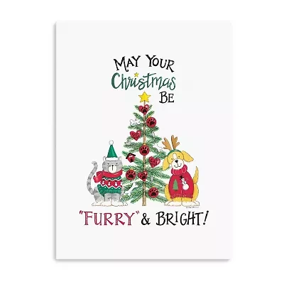 Lumaprints May Your Christmas Be Furry Canvas Art