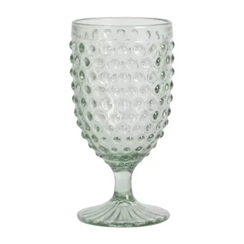 Martha Stewart Chauncey  Hobnail 4-pc. Glass Goblet Set