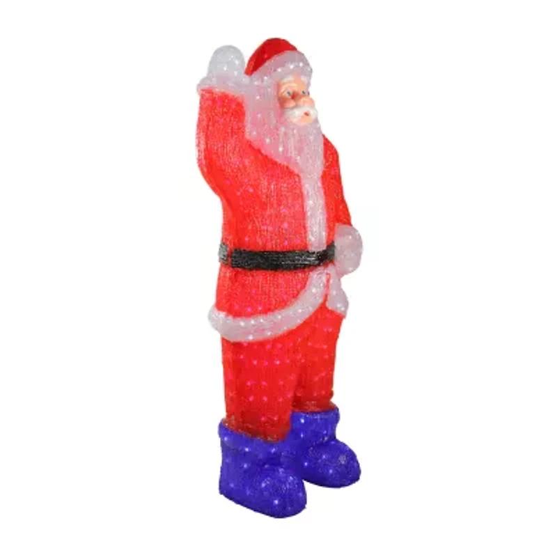 Northlight 3.75ft Red And Blue Lighted Commercial Grade Santa Claus Decor Christmas Yard Art