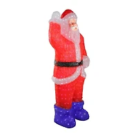Northlight 3.75ft Red And Blue Lighted Commercial Grade Santa Claus Decor Christmas Yard Art
