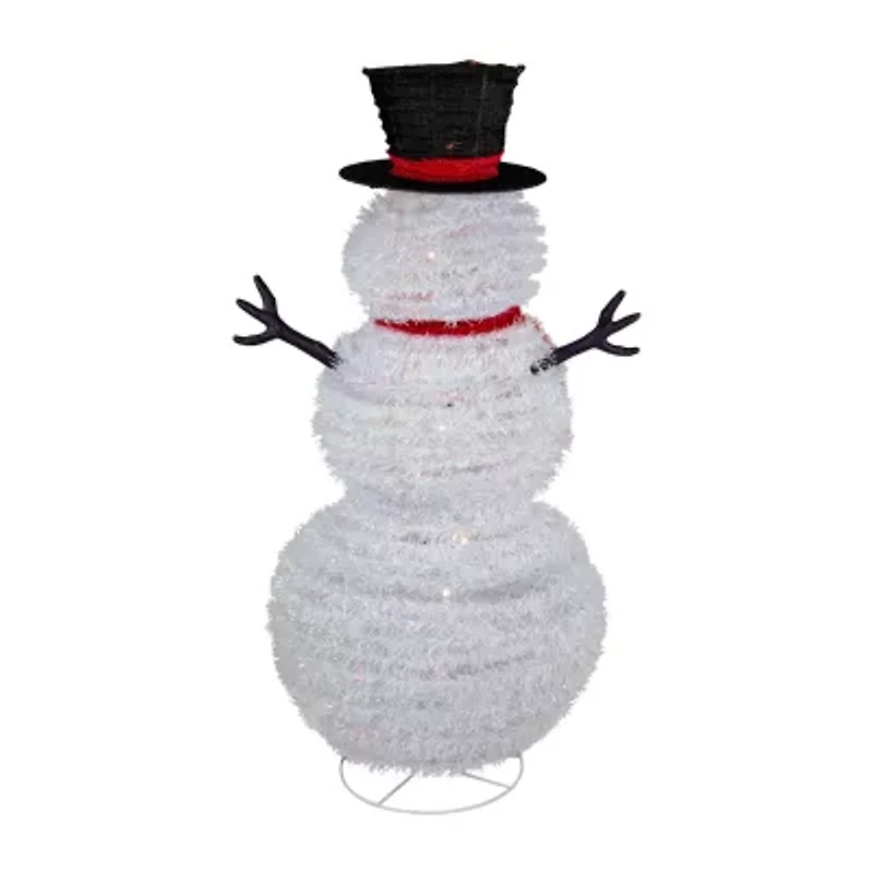 Northlight 4ft Lighted Pop-Up Snowman Christmas Yard Art