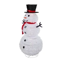 Northlight 4ft Lighted Pop-Up Snowman Christmas Yard Art