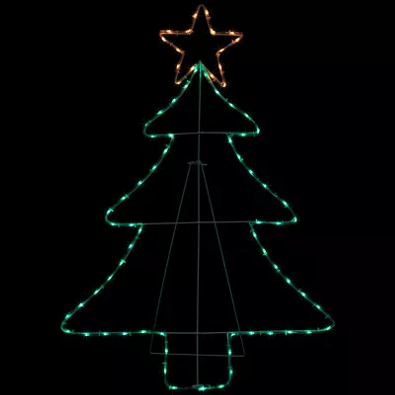 Northlight 38.5in Lighted Tree Silhouette Decor Christmas Yard Art