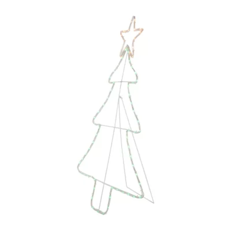 Northlight 38.5in Lighted Tree Silhouette Decor Christmas Yard Art