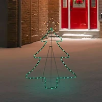 Northlight 38.5in Lighted Tree Silhouette Decor Christmas Yard Art
