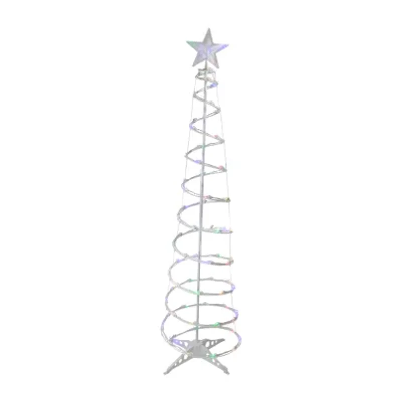Northlight 6ft Led Lighted Spiral Cone Tree Multi Lights Christmas Yard Art
