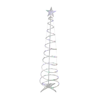 Northlight 6ft Led Lighted Spiral Cone Tree  Multi Lights Christmas Yard Art