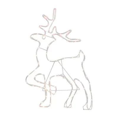 Northlight 24in Lighted Standing Reindeer Silhouette Decor Christmas Yard Art