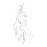 Northlight 24in Lighted Standing Reindeer Silhouette Decor Christmas Yard Art