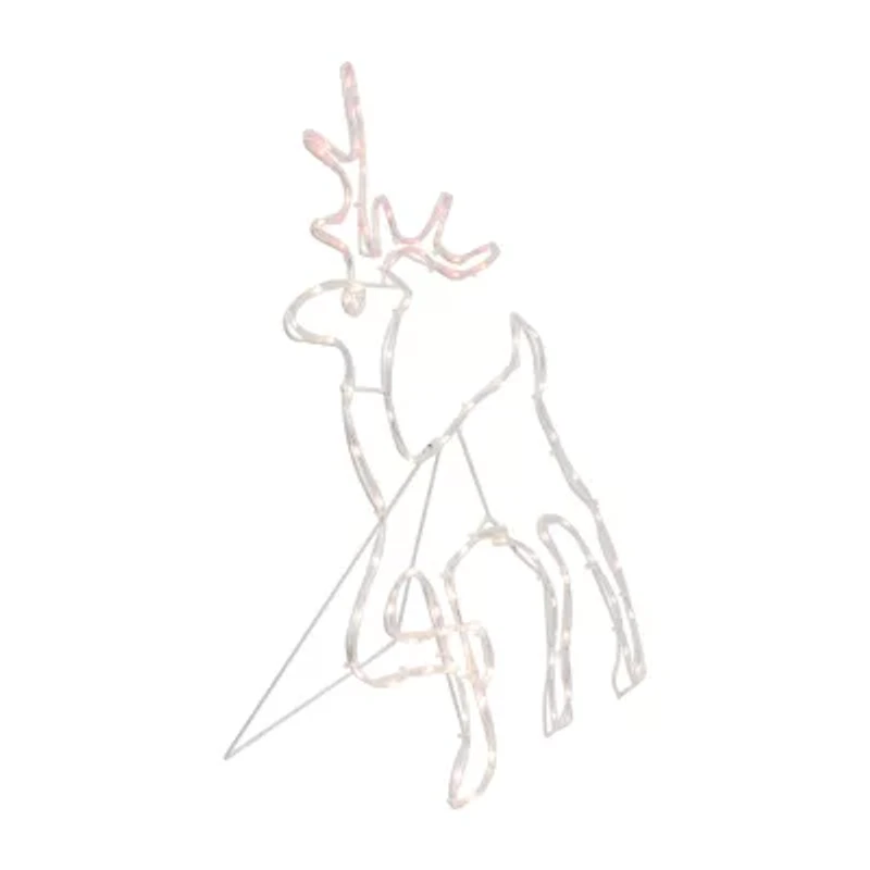 Northlight 24in Lighted Standing Reindeer Silhouette Decor Christmas Yard Art