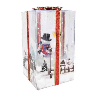 Northlight 12in And Musical Snowman Family Snowing Gift Box Christmas Decoration Snowman Christmas Snow Globe