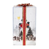 Northlight 12in And Musical Snowman Family Snowing Gift Box Christmas Decoration Snowman Christmas Snow Globe