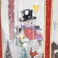 Northlight 12in And Musical Snowman Family Snowing Gift Box Christmas Decoration Snowman Christmas Snow Globe