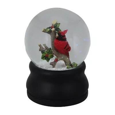 Northlight 5.75in Red Cardinal On Branch Musical Christmas Christmas Snow Globe