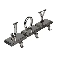 Northlight Shiny Silver Beveled Joy 5in 3-pc. Christmas Stocking Holder