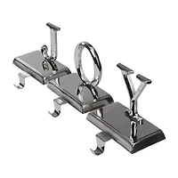 Northlight Shiny Silver Beveled Joy 5in 3-pc. Christmas Stocking Holder