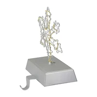 Northlight 7.5in Led Lighted Silver Wired Snowflake Christmas Stocking Holder
