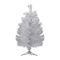 Northlight White Artificial Blue Lights 2 Foot Pre-Lit Pine Christmas Tree