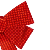 Northlight 17.5in Led Lighted Red Sequin Bow Christmas Decoration Indoor Ribbon