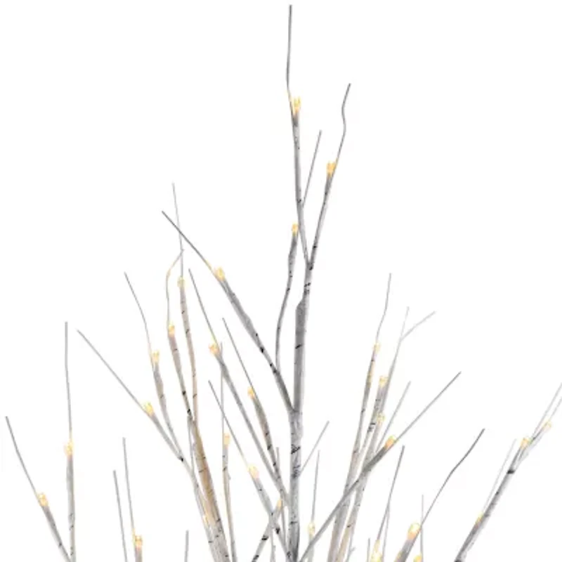 Northlight 6ft Lighted White Birch Twig Tree Warm White Led Lights Christmas Yard Art