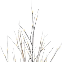 Northlight 6ft Lighted White Birch Twig Tree Warm White Led Lights Christmas Yard Art
