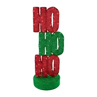 Northlight 39" Lighted Red And Green "Ho Ho Ho"" Sign Christmas Yard Art