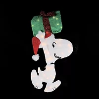 Northlight 32in Lighted Peanuts Snoopy With Present Christmas Yard Art