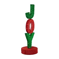 Northlight 39in Lighted Red And Green Joy Sign Christmas Yard Art
