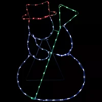 Northlight 28in Lighted Standing Snowman Silhouette Decor Christmas Yard Art