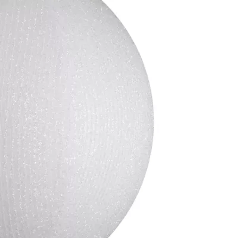 Northlight 19.5-Inch White Tinsel Inflatable Ball Decor Christmas Ornament
