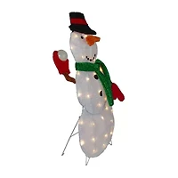 Northlight 24in Black And White Snowman Christmas Yard Art