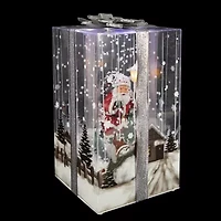 Northlight 12 Inmusical Snowing Gift Box Santa Christmas Snow Globe