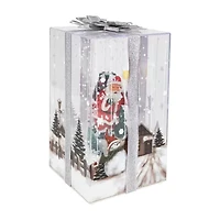 Northlight 12 Inmusical Snowing Gift Box Santa Christmas Snow Globe