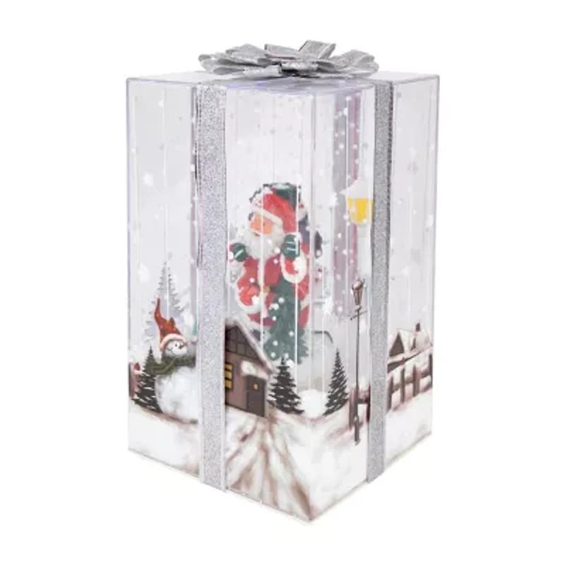 Northlight 12 Inmusical Snowing Gift Box Santa Christmas Snow Globe