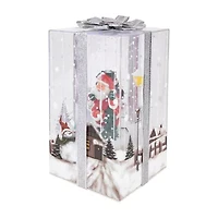 Northlight 12 Inmusical Snowing Gift Box Santa Christmas Snow Globe