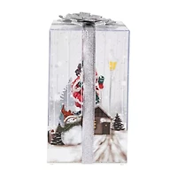 Northlight 12 Inmusical Snowing Gift Box Santa Christmas Snow Globe