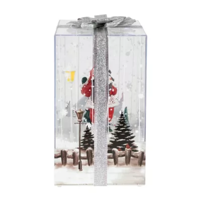 Northlight 12 Inmusical Snowing Gift Box Santa Christmas Snow Globe
