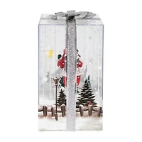 Northlight 12 Inmusical Snowing Gift Box Santa Christmas Snow Globe
