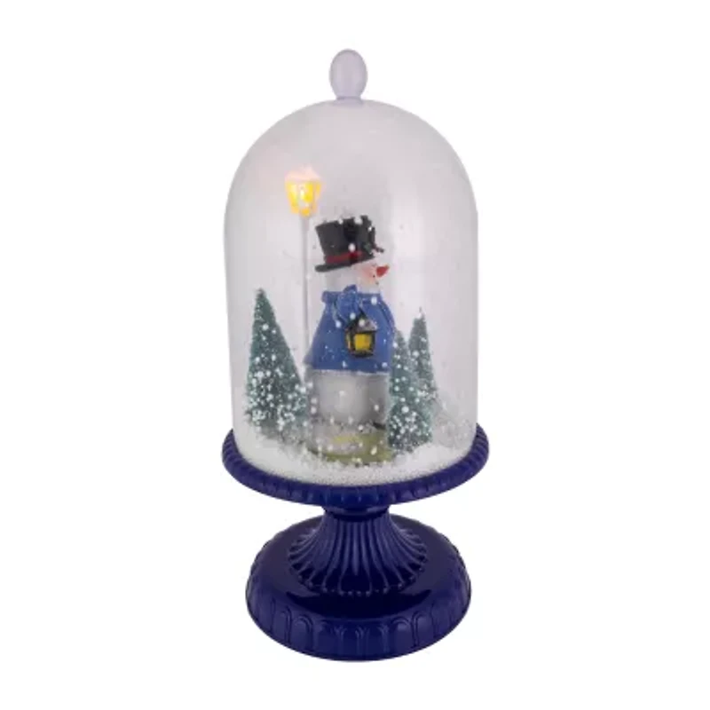 Northlight 13.5in Led Snowing Musical Snowman Under Cloche Christmas Decoration Snowman Christmas Snow Globe