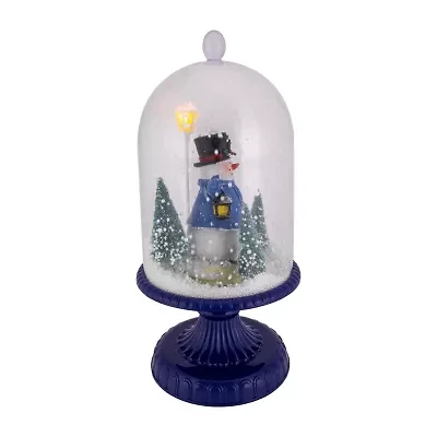 Northlight 13.5in Led Snowing Musical Snowman Under Cloche Christmas Decoration Snowman Christmas Snow Globe