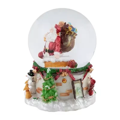 Northlight 7 In Musical Chimney Santa Christmas Snow Globe