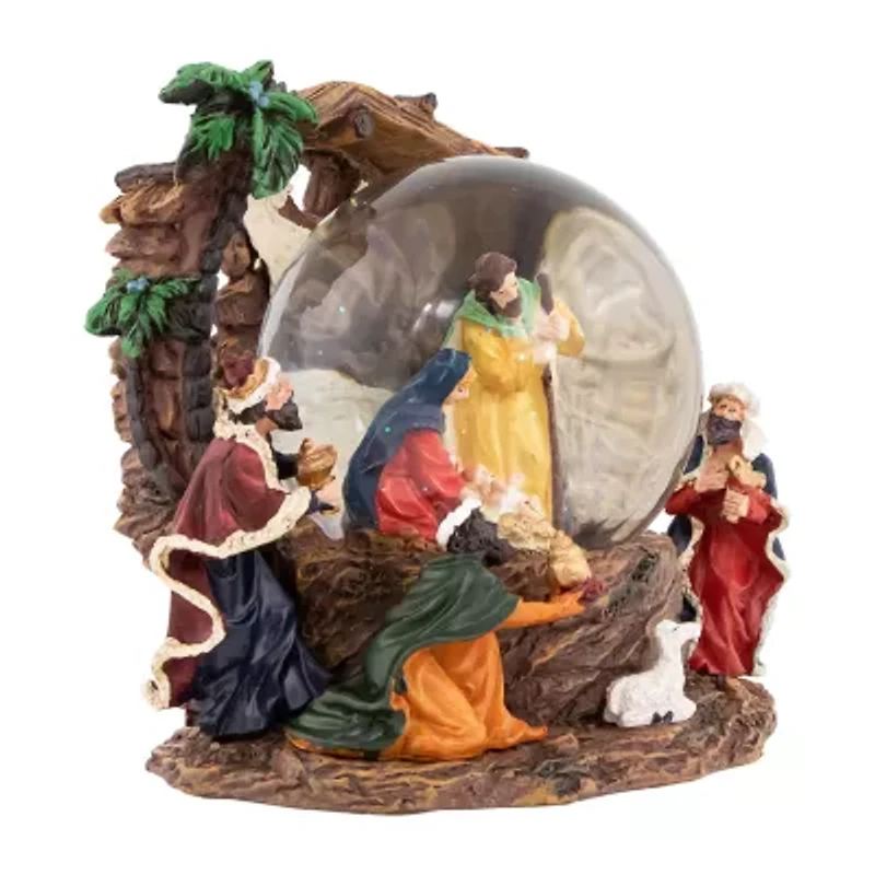 Northlight 6.75in Holy Family Christmas Nativity Musical Water Christmas Snow Globe