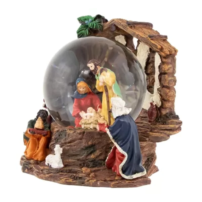 Northlight 6.75in Holy Family Christmas Nativity Musical Water Christmas Snow Globe