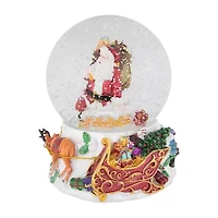 Northlight 6.5 In Musical Delivering Gifts Santa Christmas Snow Globe